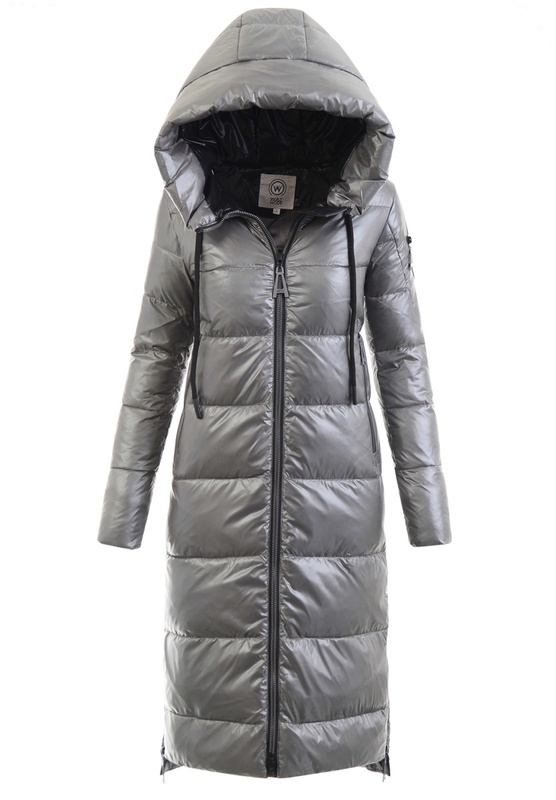 Damska Zimowa Ortalionowa Kurtka Grafitowa