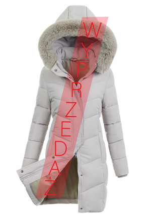 Damska Zimowa Ortalionowa Kurtka Beżowa