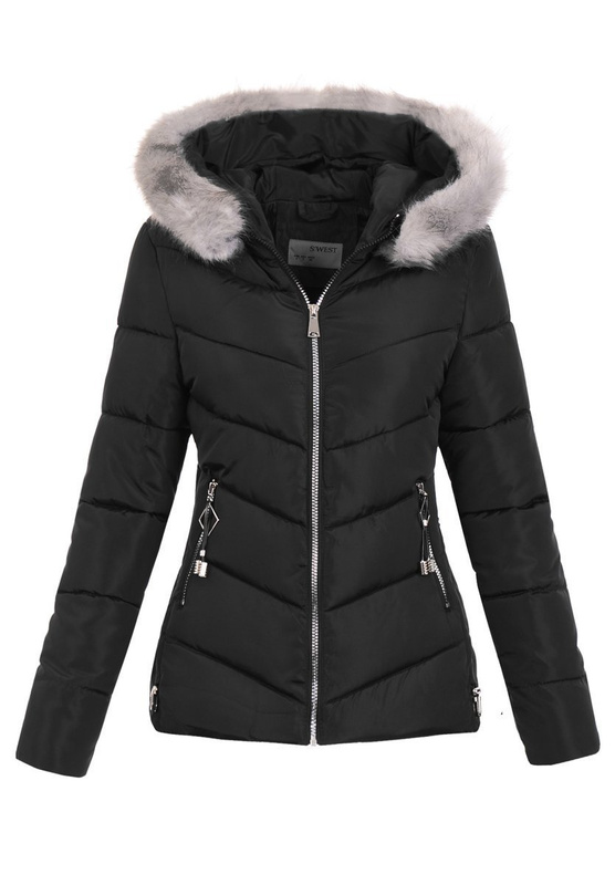Damska Zimowa Kurtka Czarna