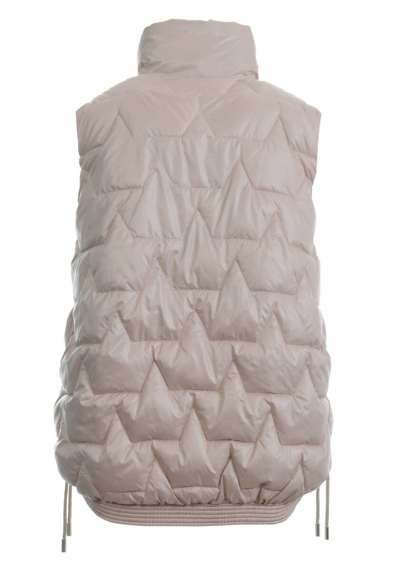 Damska Kamizelka Bezrękawnik Perłowo Beżowy