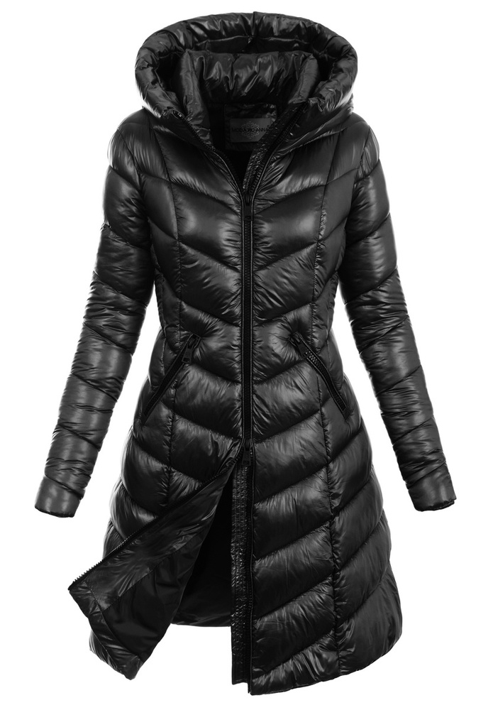 Damska Zimowa Ortalionowa Kurtka Czarna