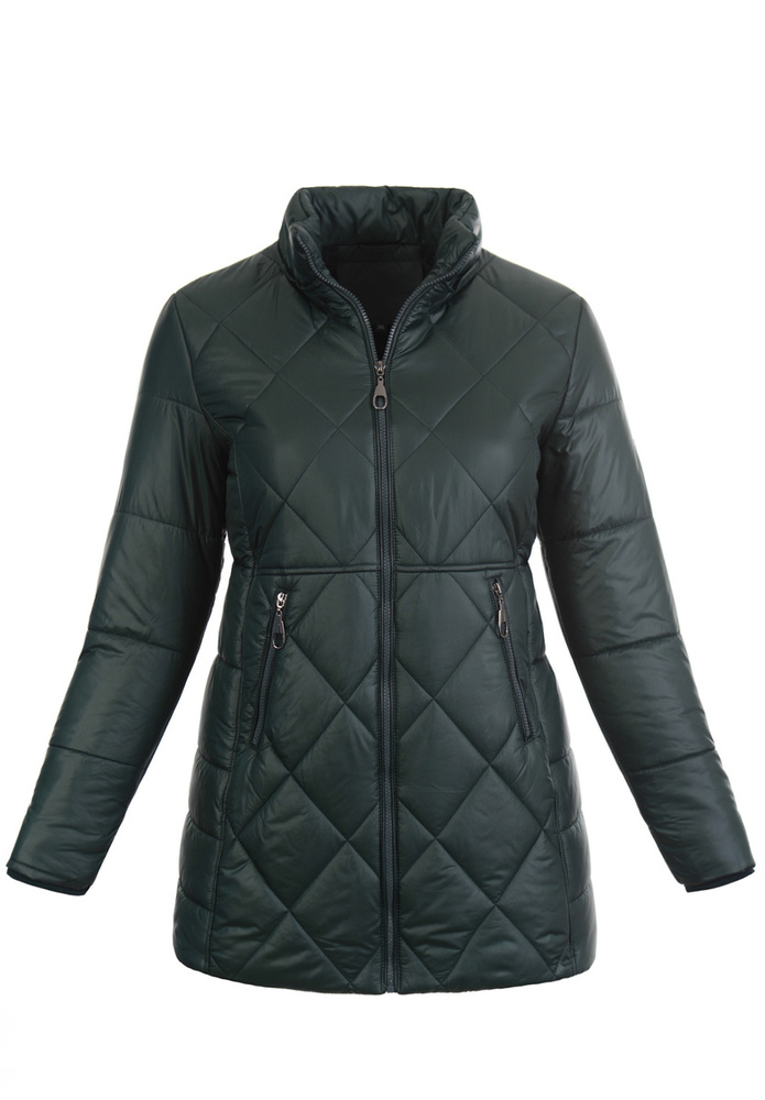Damska Zimowa Ortalionowa Kurtka Zielona