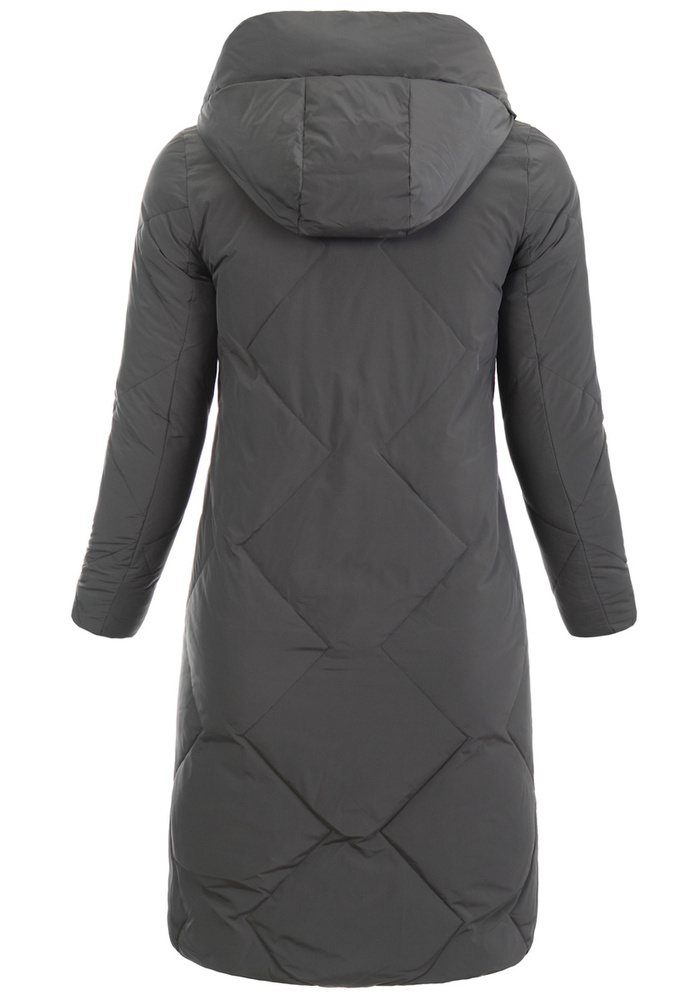 Damska Zimowa Ortalionowa Kurtka Grafitowa