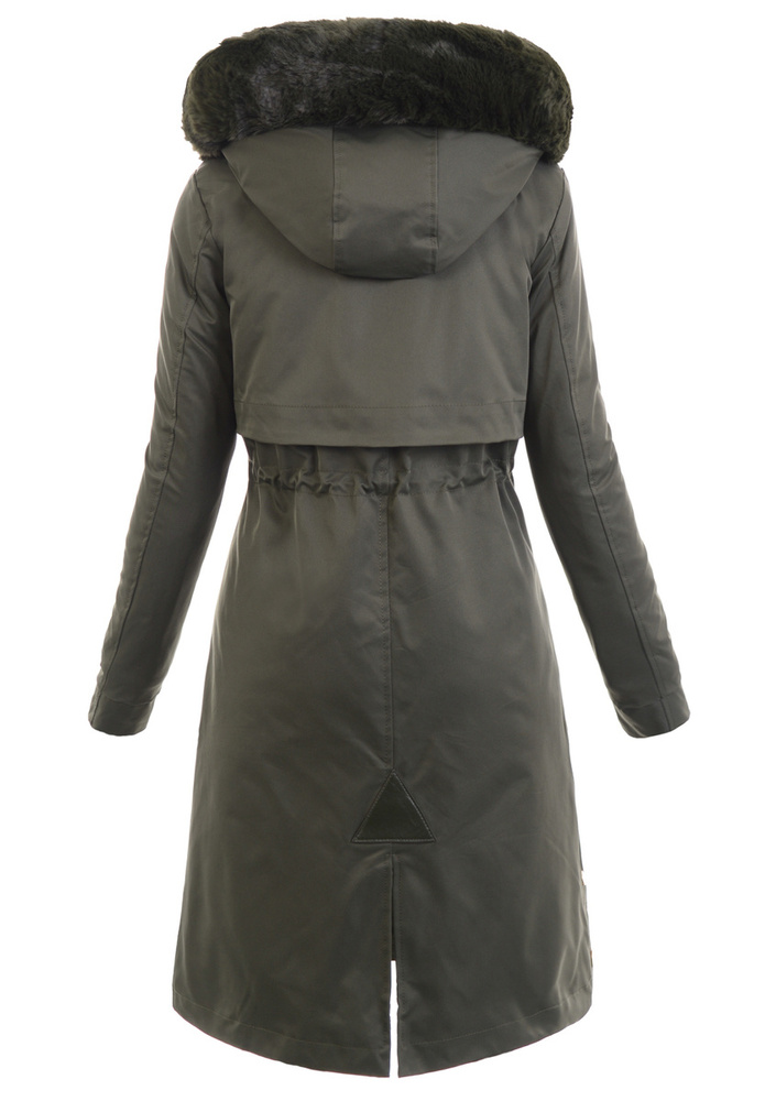 Damska Parka Kurtka 2w1 Zimowa Khaki