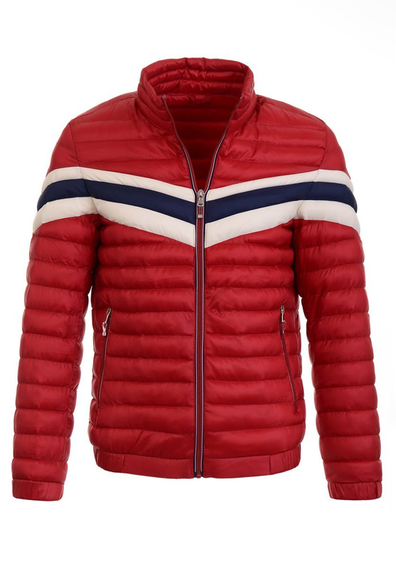 Męska Kurtka Jesienna Czerwona