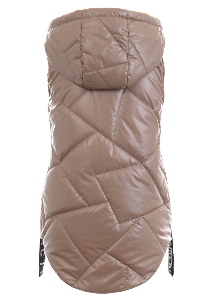 Damska Kamizelka Bezrękawnik Beżowy