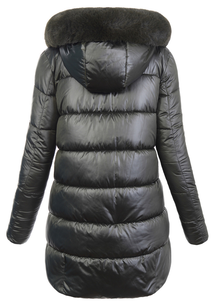 Damska Zimowa Ortalionowa Kurtka Zielona
