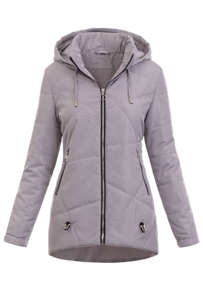 Damska Wiosenno-Jesienna Kurtka Szara