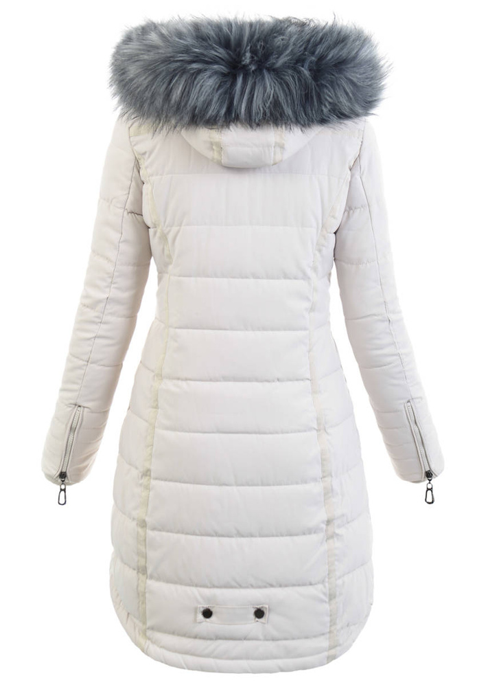 Damska Zimowa Ortalionowa Kurtka Kremowa