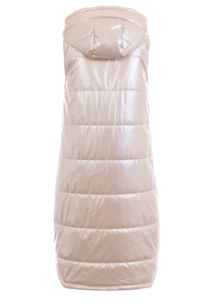 Damska Kamizelka Bezrękawnik Perłowo Różowy