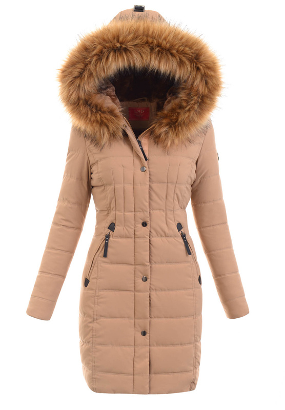 Damska Parka Kurtka 2w1 Zimowa Czarna