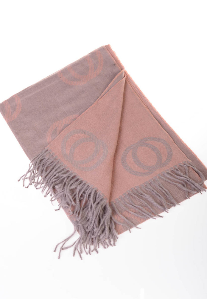 Szal Damski Wzór W Koła Beżowy