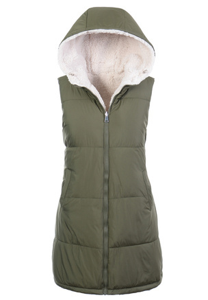 Damska Kamizelka Bezrękawnik Zielony