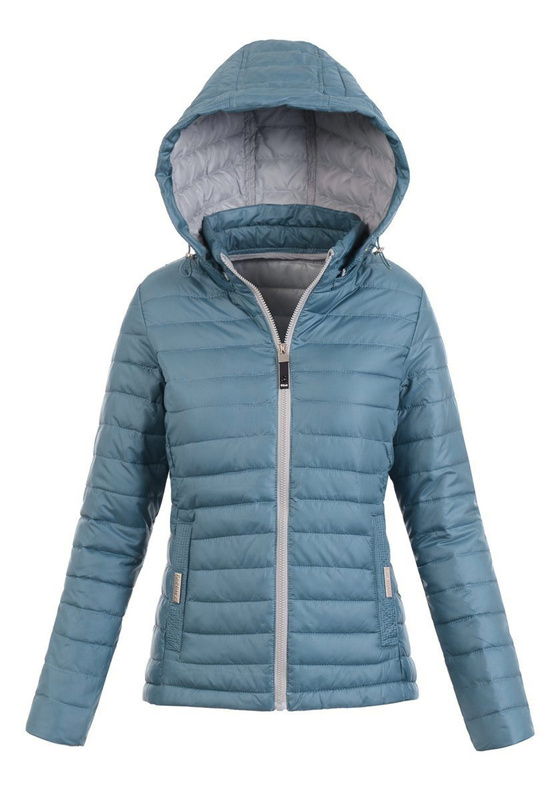 Damska WiosennoJesienna Kurtka Niebieska