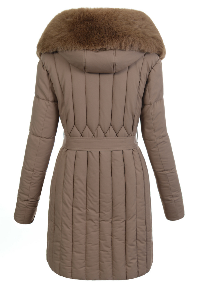 Damska Kurtka Zimowa Brązowa