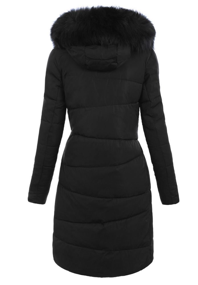 Damska Zimowa Ortalionowa Kurtka Czarna