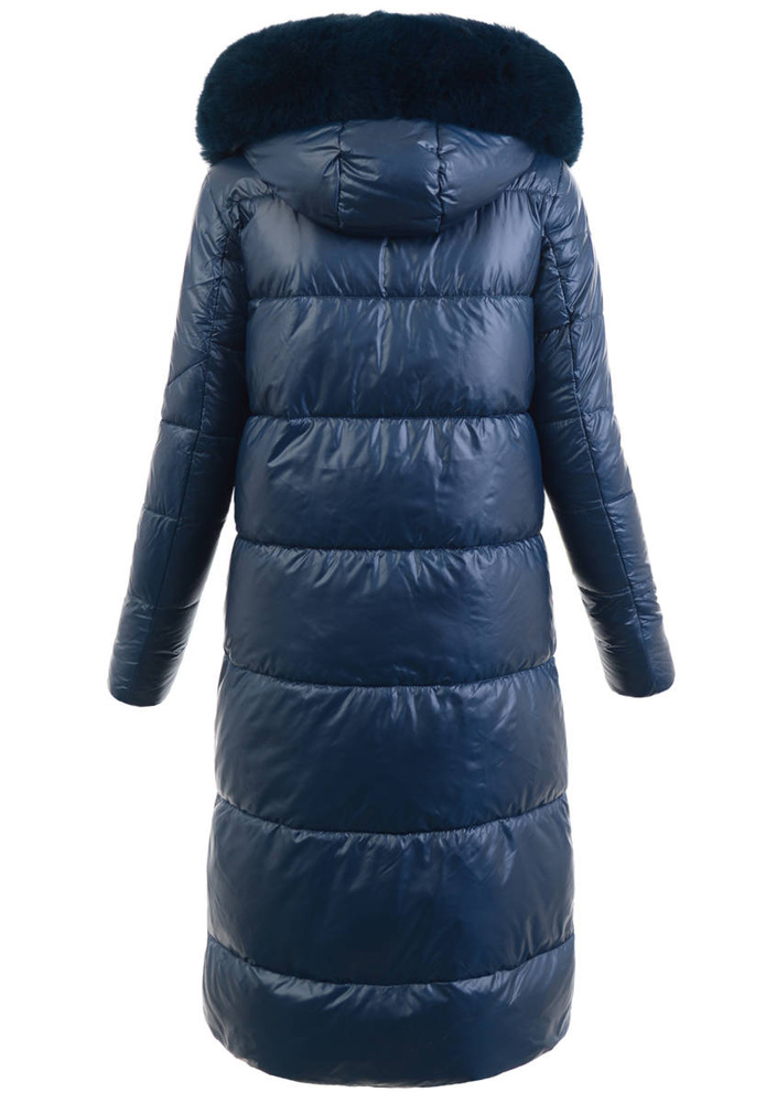 Damska Zimowa Ortalionowa Kurtka Ciemno Niebieska