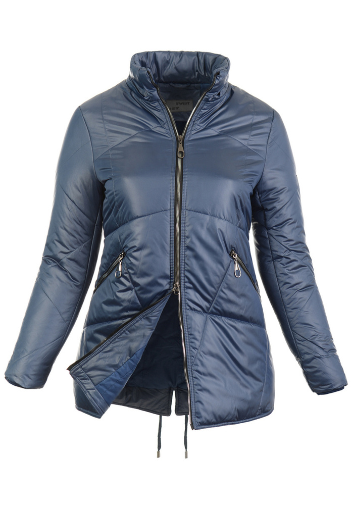 Damska Zimowa Ortalionowa Kurtka Niebieska
