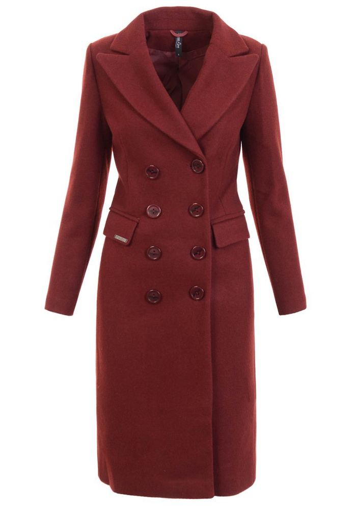 Damski Przejściowy Płaszcz Bordowy