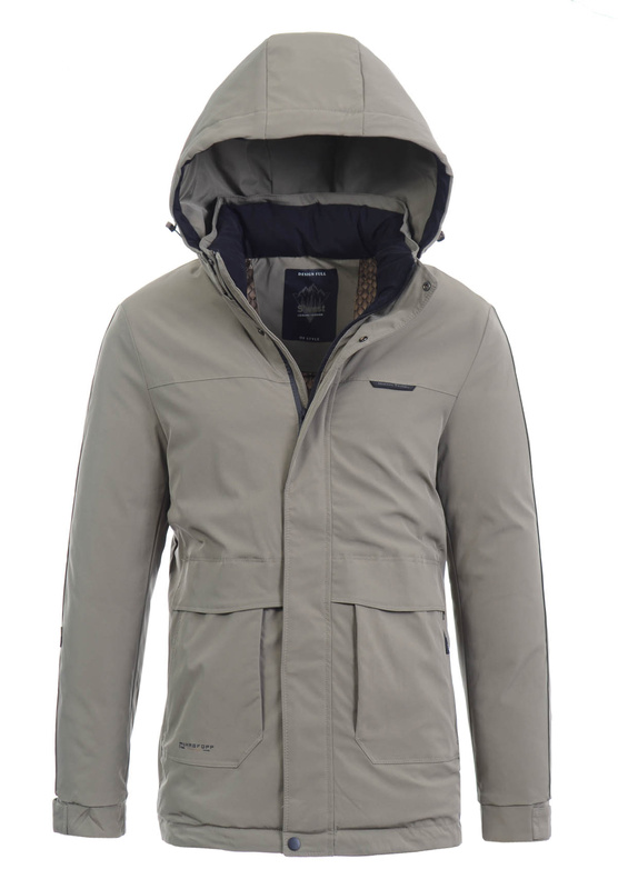 Męska Zimowa Kurtka Beżowa