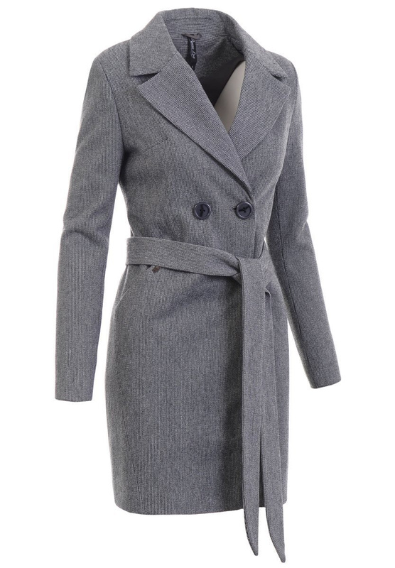 Damski Przejściowy Płaszcz Czarny