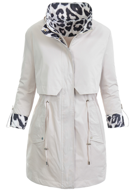 Kurtka Parka Wiosenna Ecru