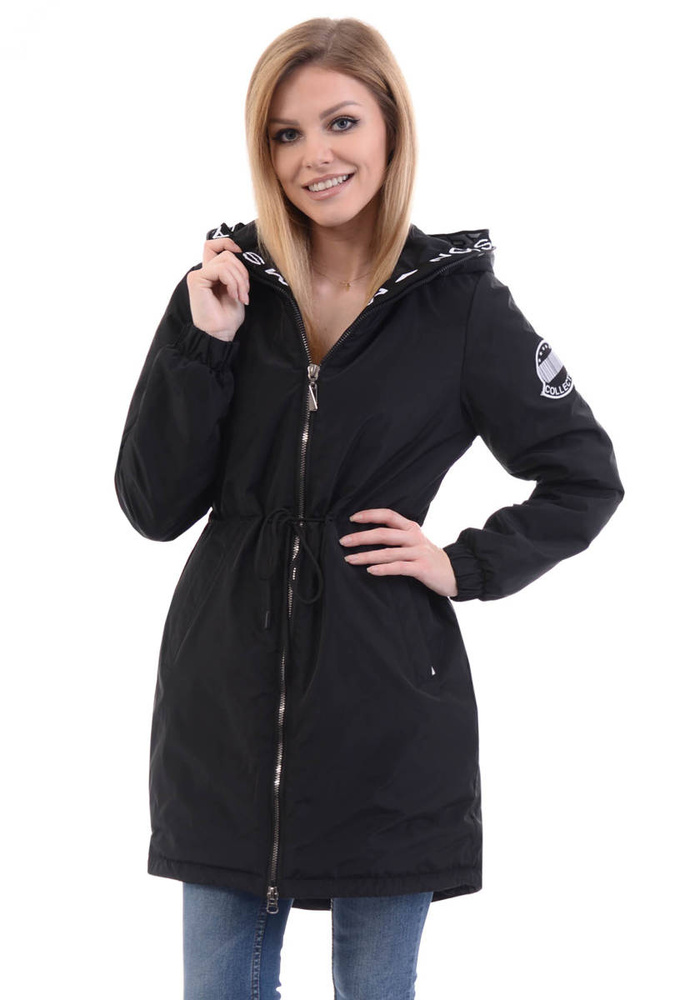 Damska Parka Wiosenna Zielona