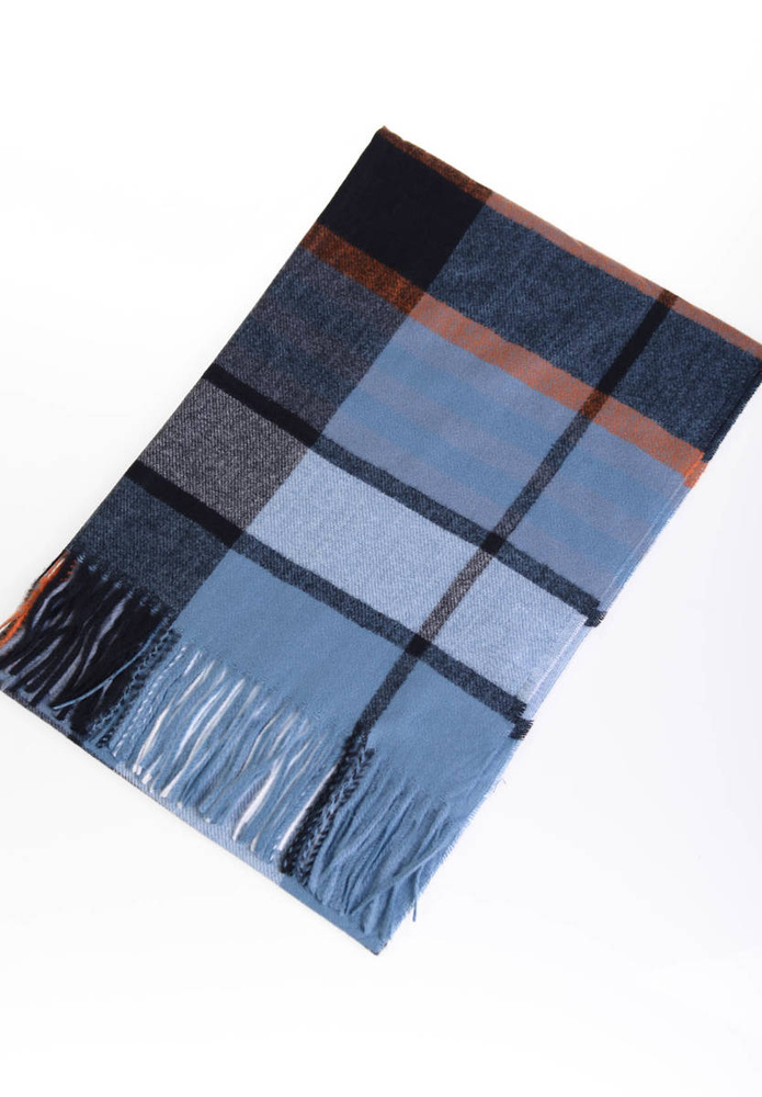 Szal Damski W Kratę NIebieski