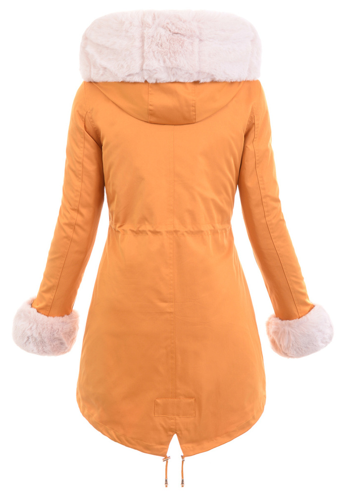 Damska Parka Kurtka Zimowa 2w1 Camel