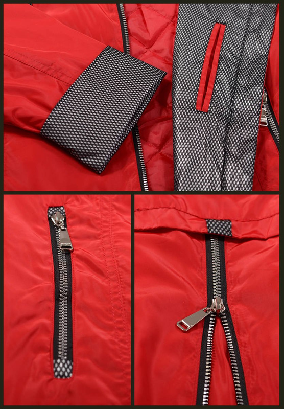 Damska Wiosenno-Jesienna Kurtka Niebieska