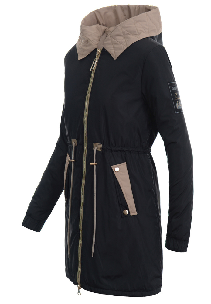 Kurtka Parka Wiosenna Czarna