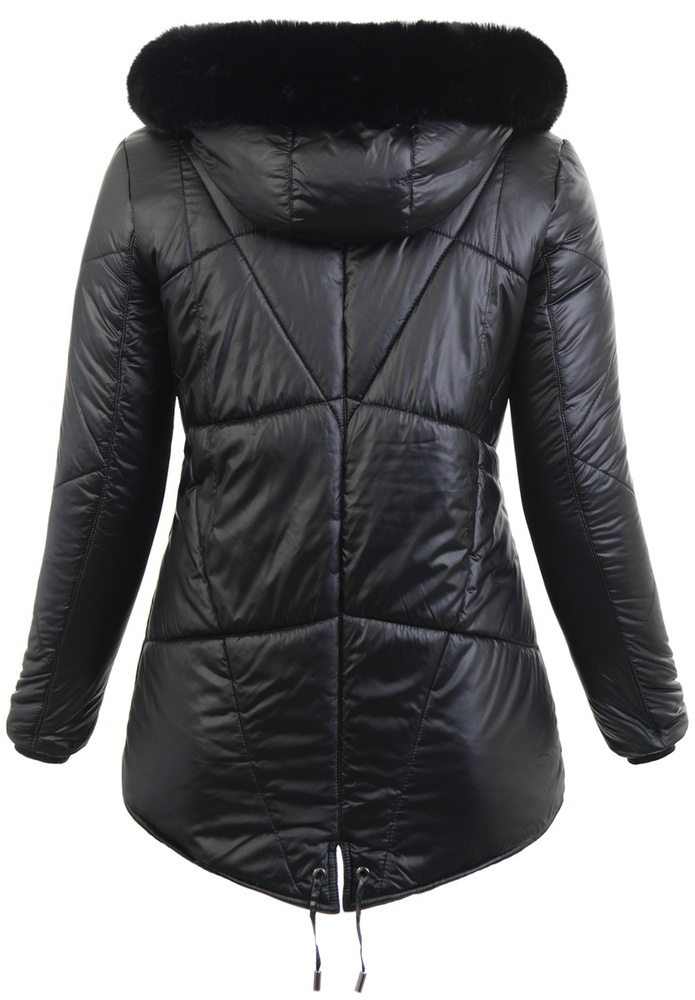 Damska Wiosenno-Jesienna Kurtka Czarna