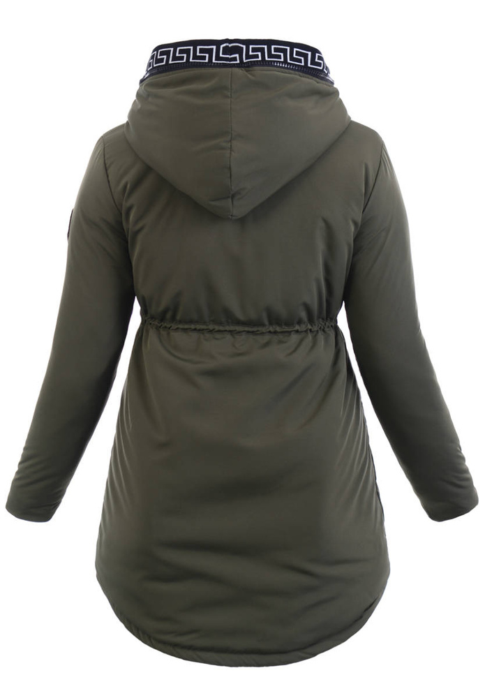 Damska Zimowa Ortalionowa Kurtka Zielona