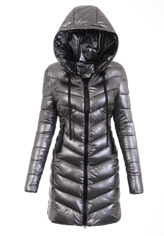 Damska Kurtka Ortalionowa Elena Srebrna