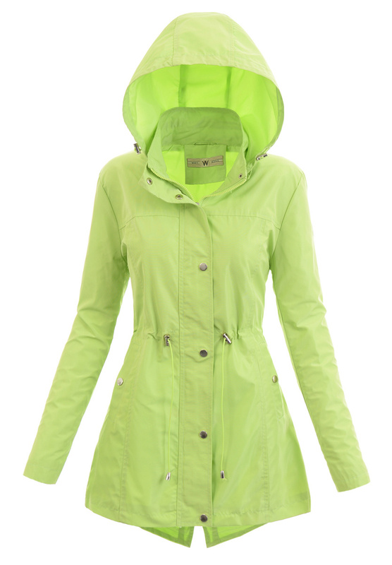 Kurtka Parka Wiosenna Limonkowa