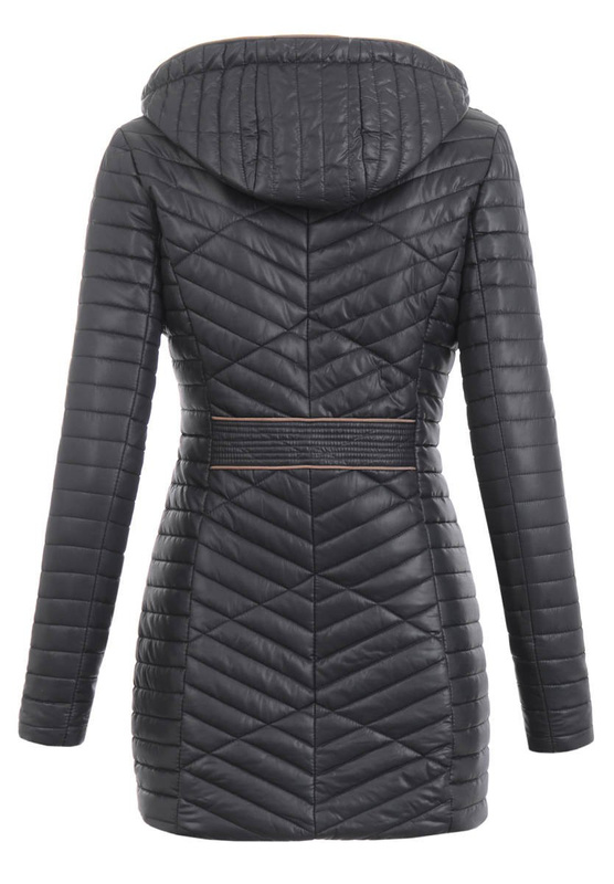 Damska Wiosenna Ortalion Kurtka Czarna