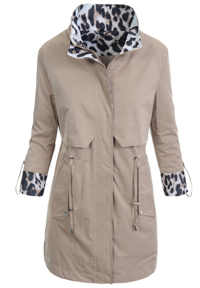 Kurtka Parka Wiosenna Beżowa
