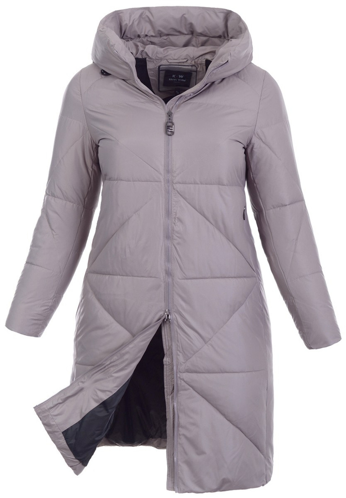 Damska Zimowa Ortalionowa Kurtka Beżowa