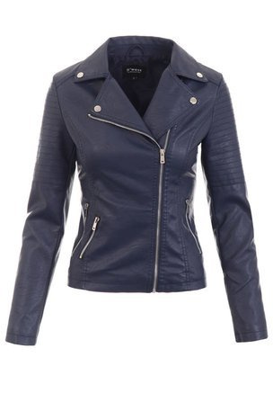 Damska Kurtka Ramoneska Granatowa