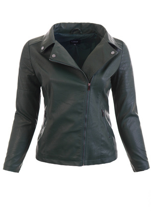 Damska Kurtka Ramoneska Zielona