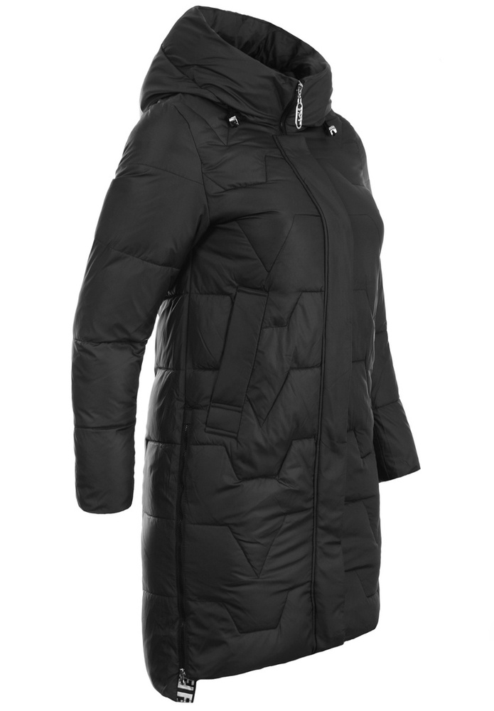 Damska Zimowa Ortalionowa Kurtka Czarna