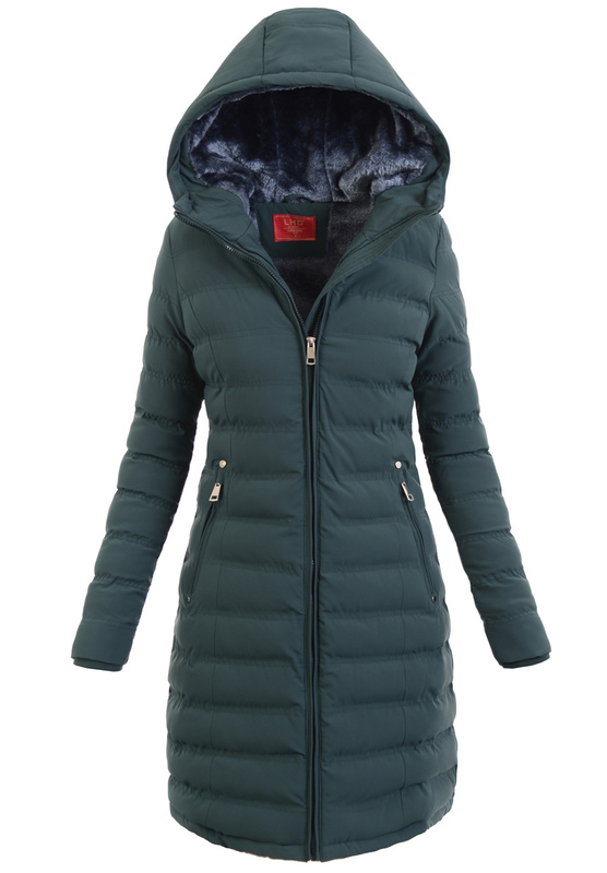 Damska Zimowa Kurtka Zielona
