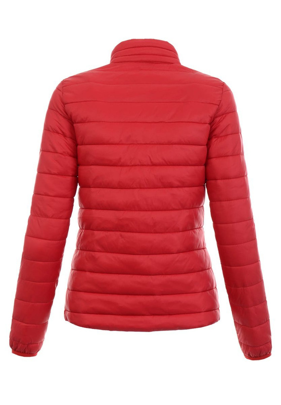 Damska Wiosenno-Jesienna Kurtka Czerwona