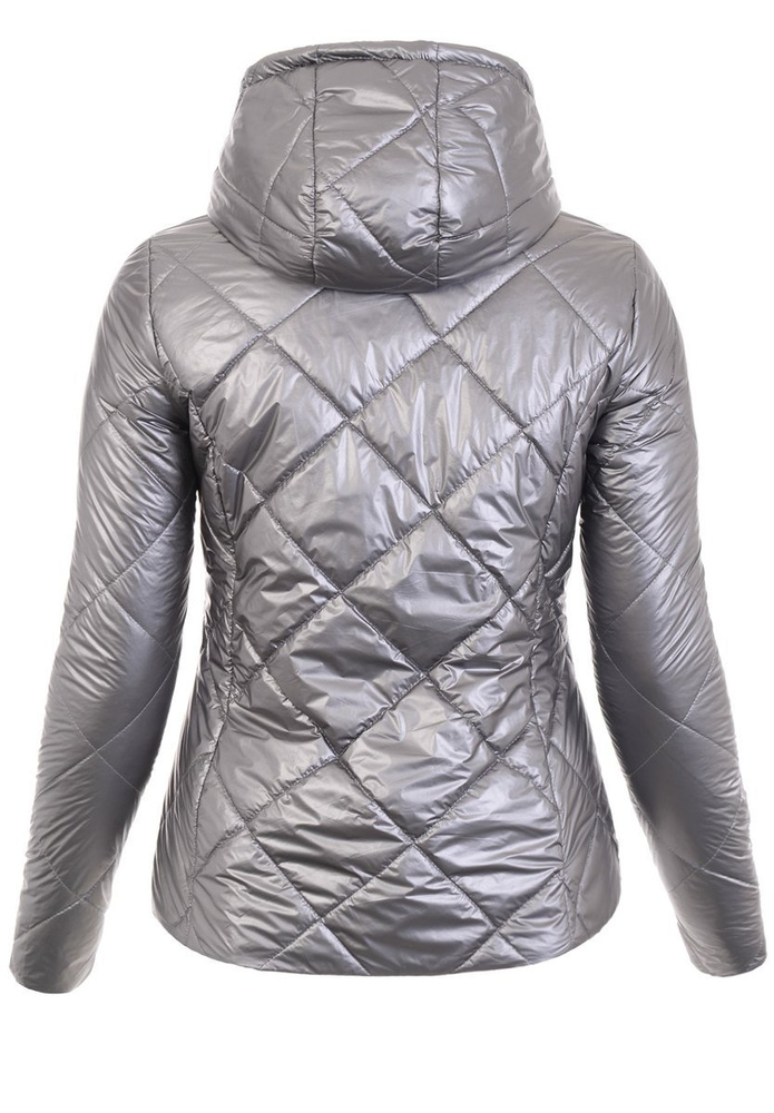 Damska Wiosenno-Jesienna Kurtka Srebrna