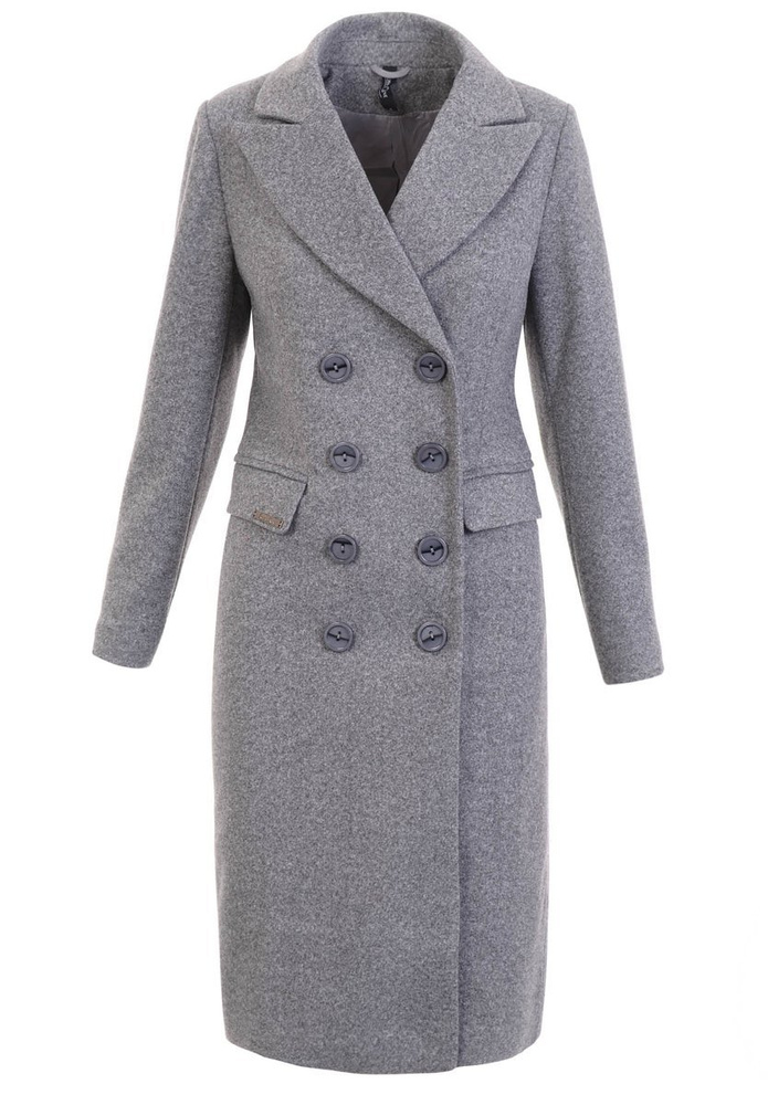 Damski Przejściowy Płaszcz Szary