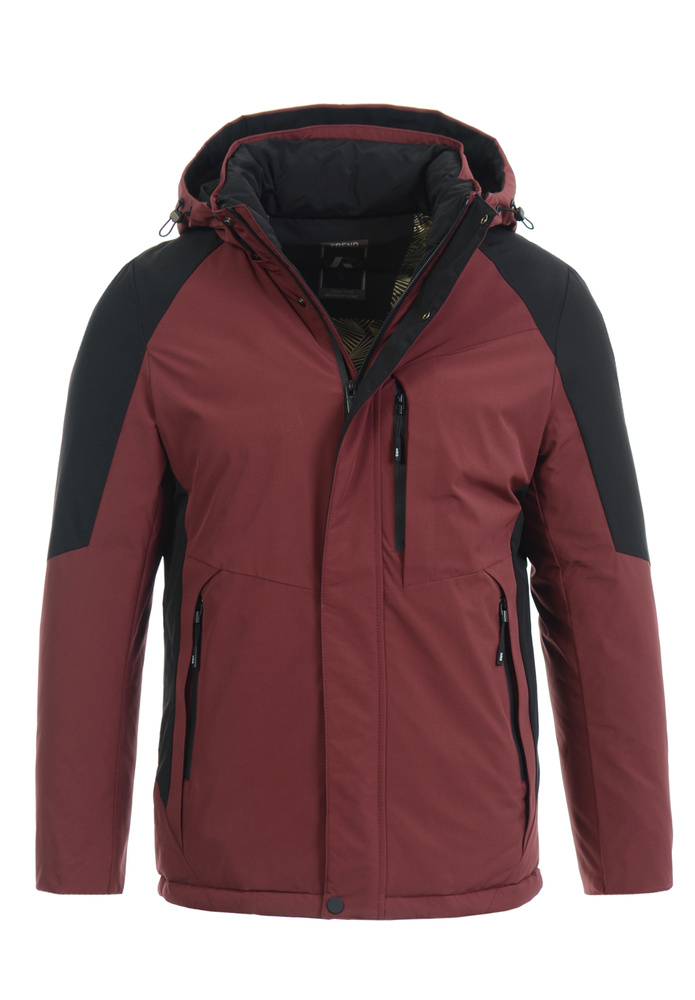 Męska Zimowa Kurtka Bordowa