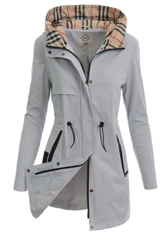 Kurtka Parka Wiosenna Niebiesko-Szara