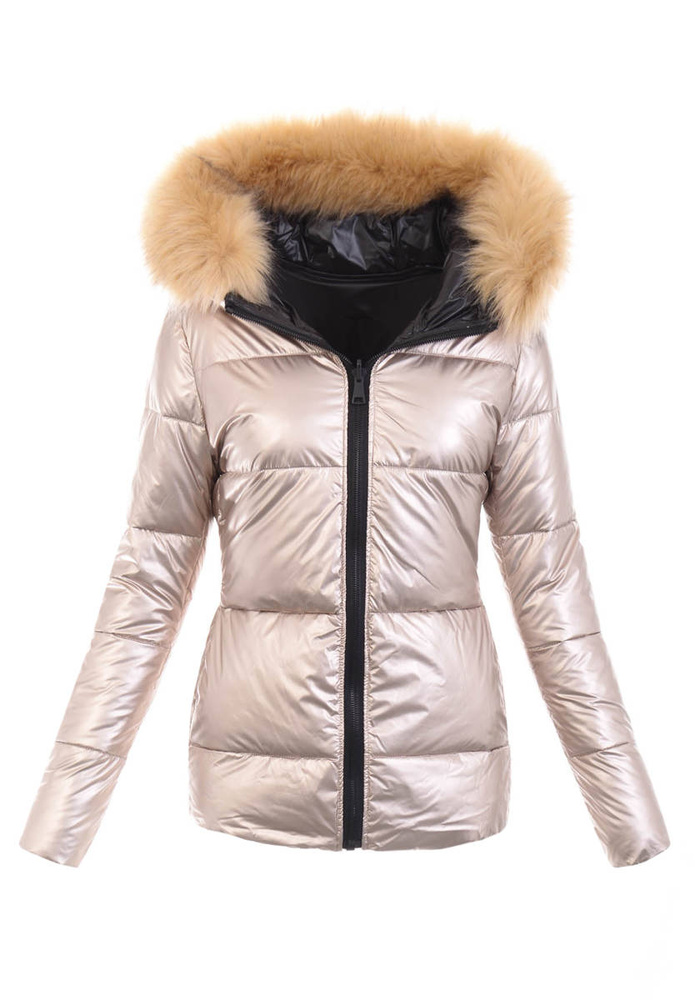 Damska Kurtka Zimowa Złota