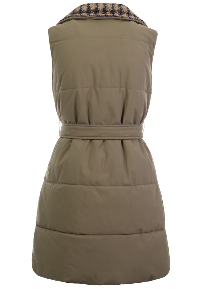 Damska Kamizelka Bezrękawnik Brązowa