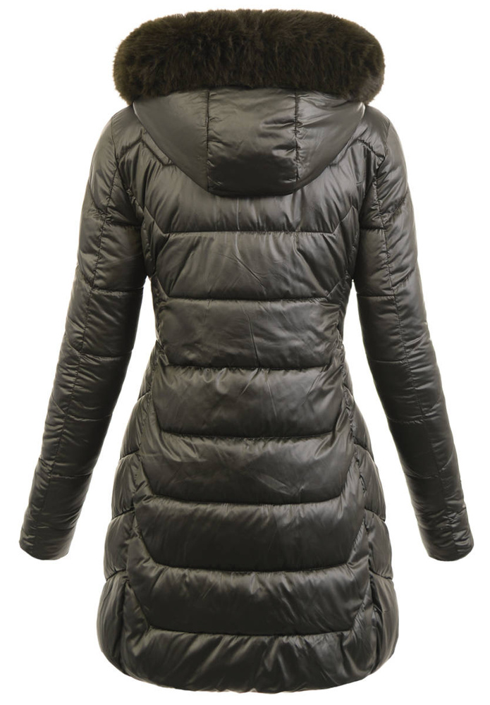 Damska Zimowa Ortalionowa Kurtka Zielona